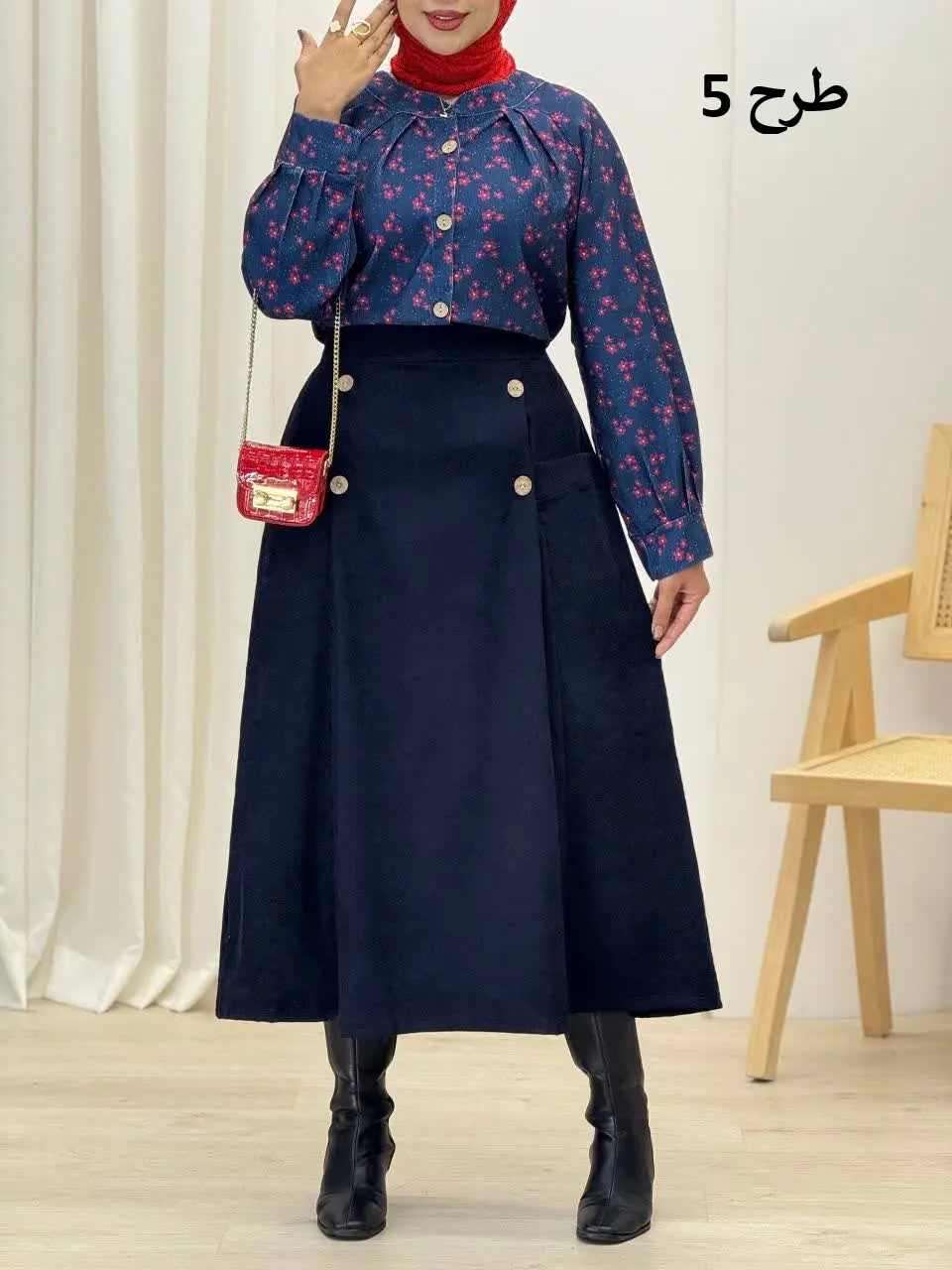 3903-شومیز و دامن هما